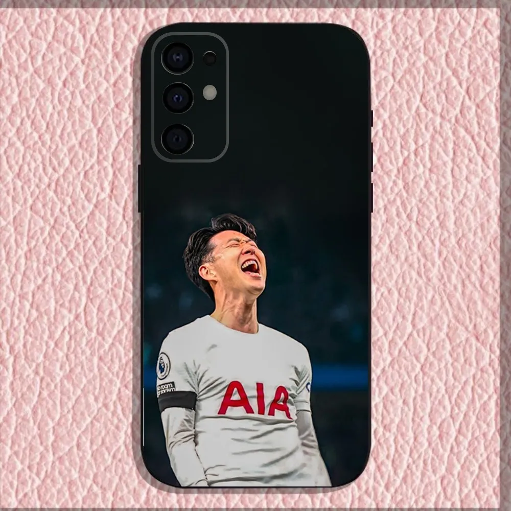 حافظة هاتف كرة القدم S-Son H-Heung-minS لهاتف سامسونج S25، S24، S21، S22، S23، S30، Ultra، S20، Plus، Fe، Lite، Note، 10,9,5G غطاء أسود