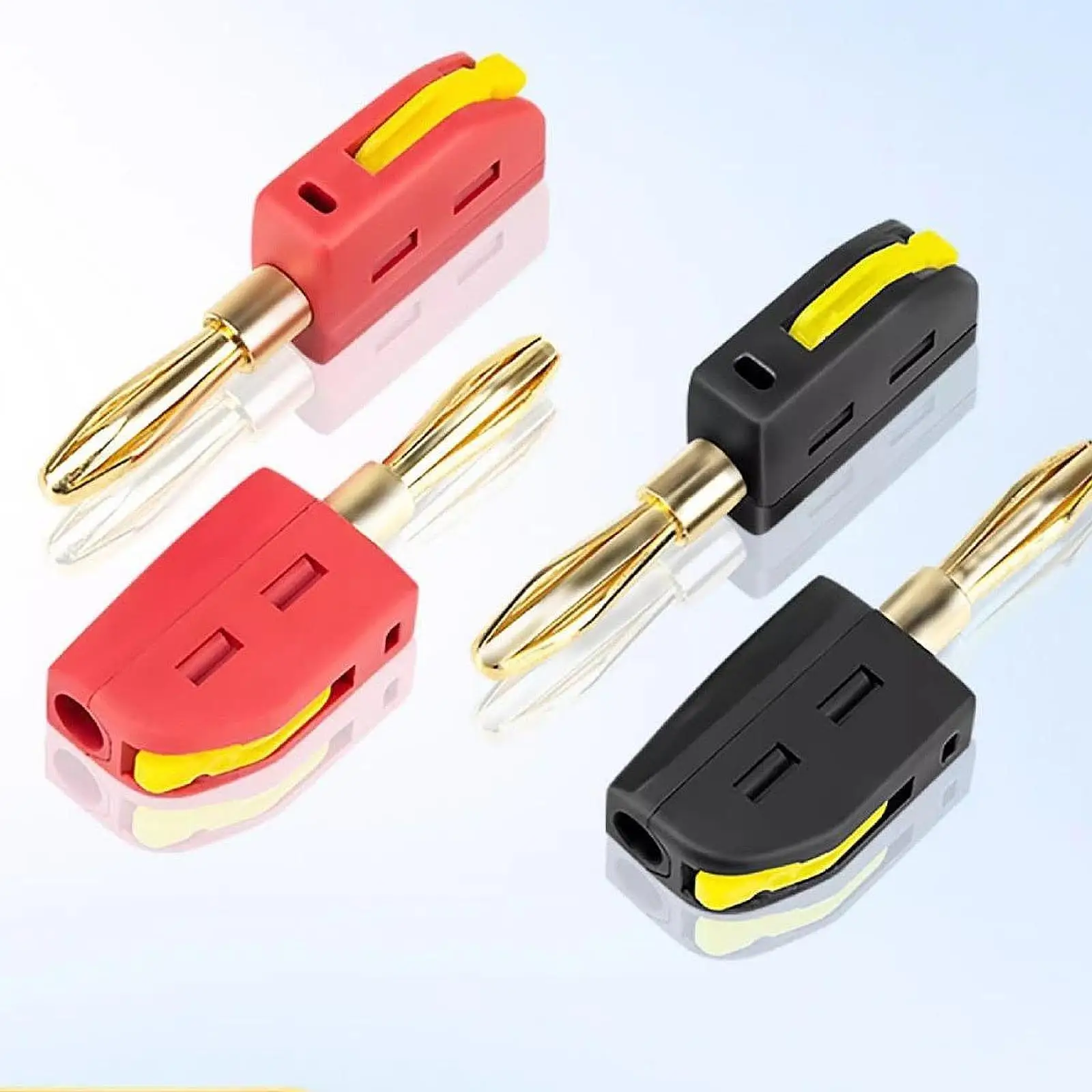 4mm Banana Plug 250V/32A High Strength Stable Conductivity Practical Mini Stackable Banana Plug for Wall Plates and Receive Part