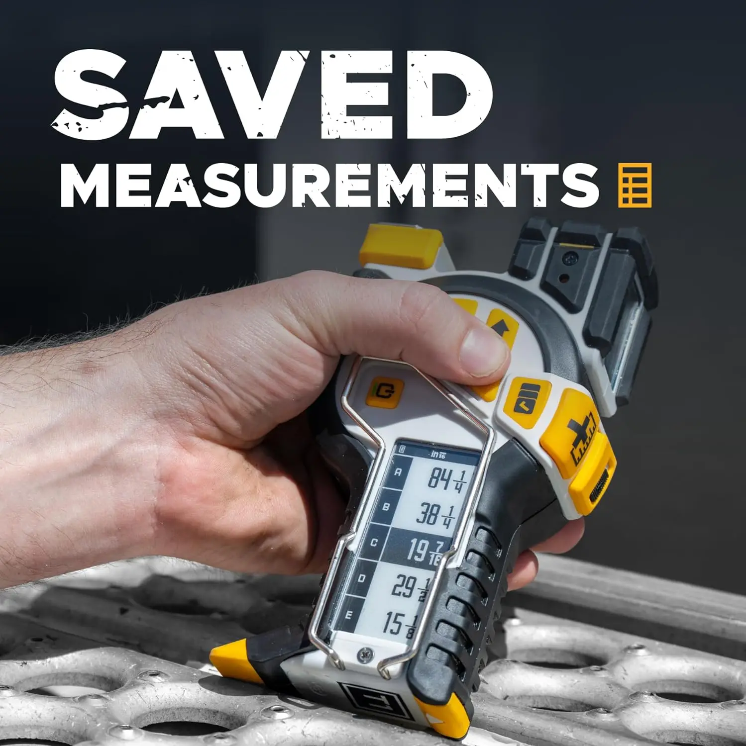 Digital Tape Measure - Professional Accurate Measuring Tool, Measurements Shared Over Bluetooth, Replaceable Blades, Black