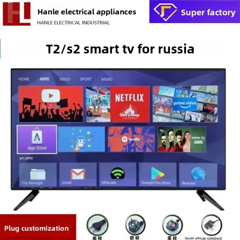 Smart TV 32 43 Inch Android LED Television UHD 3840x2160 HDR WiFi Network LCD TV for Home Hotel KTV