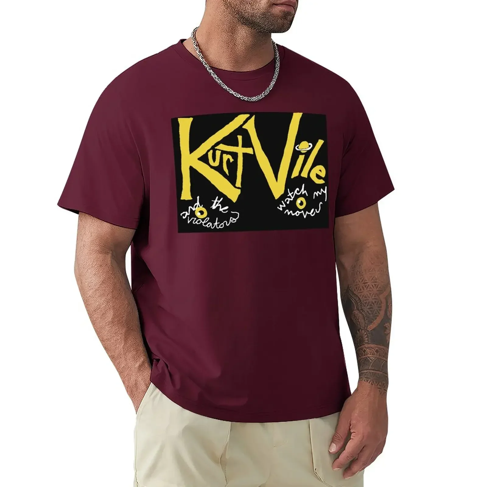 New Arrival fashion heavyweight Hot Sale vintage Summer kurt vile TShirt summer top customs design your own mens graphic tshirts