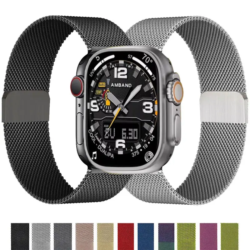 Milanese Loop Strap für Apple Watch Band 44mm 45mm 40mm 41mm 38-42mm Armband iWatch S10 42/46mm 9 8 7 6 SE 5 4 3 Ultra 2 49mm