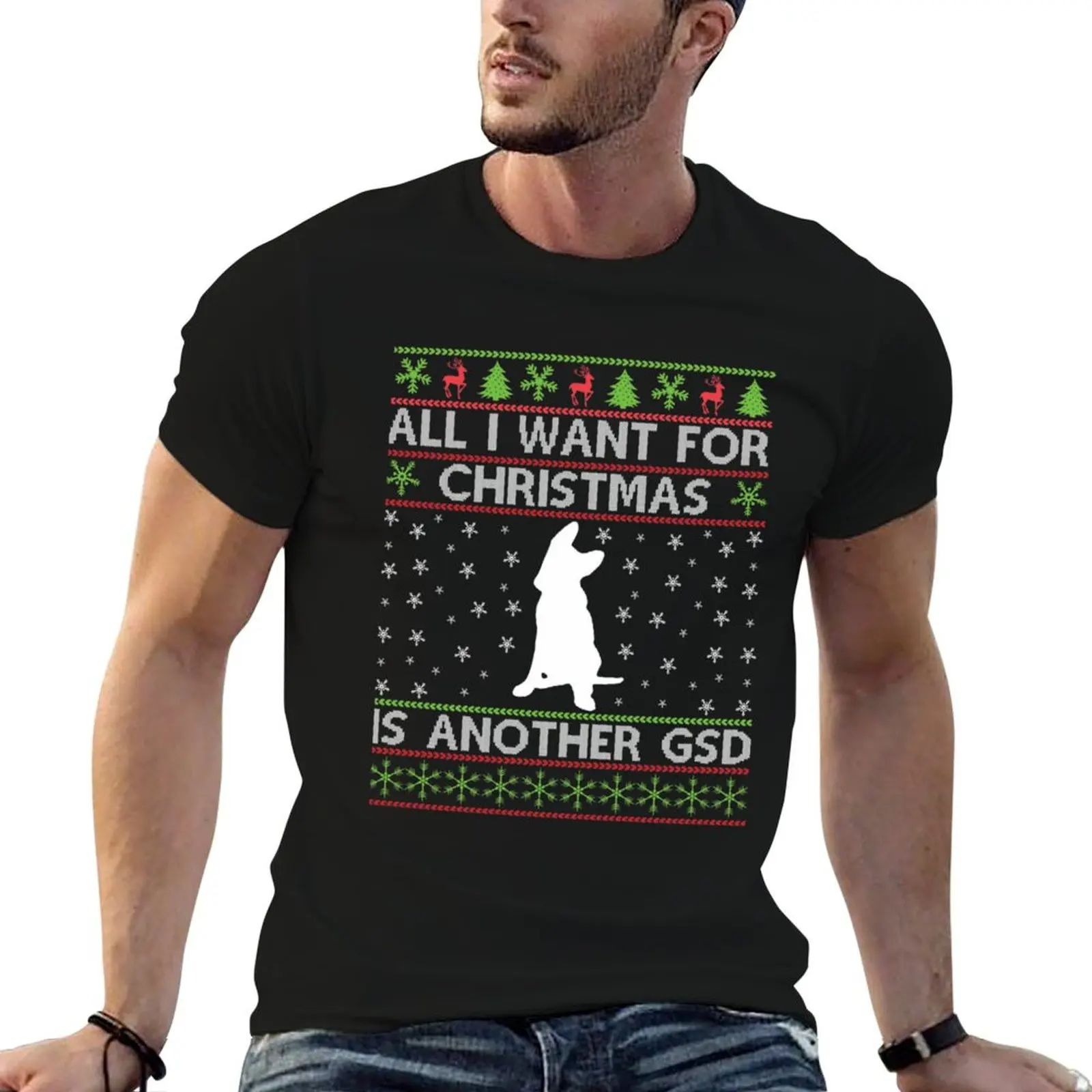 All I Want For Christmas Another German Shepherd T-Shirt t shirts for man graphic tees man tshirt T-Shirt