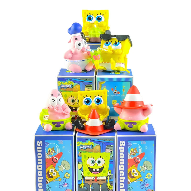 Spongebob Patrick Star Squidward Tentacles Leckerer Krabbenburger Anime-Figuren-Sammlung Modellpuppen Blindbox-Spielzeug Geburtstagsgeschenk – Detail 11