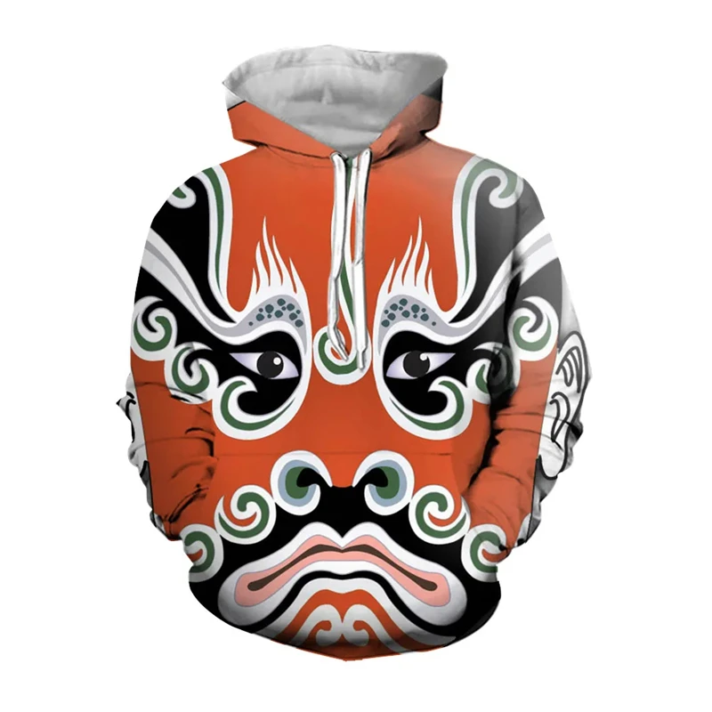 

Peking Opera 3D Printed Hoodies For Men Clothes Classic Chinese Culture Art Women Graphic Sweatshirts Y2k Tracksuit Hoody Tops