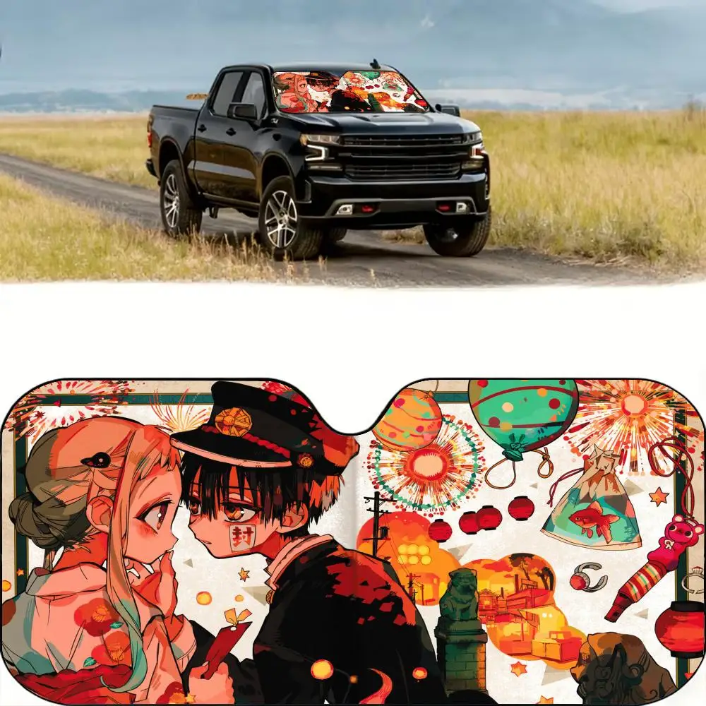 

Toilet-Bound Hanako-kun Sun Visor Reusable Aluminum Foil UV Protector Heat Three-layer Insulation Windshield Sunshades