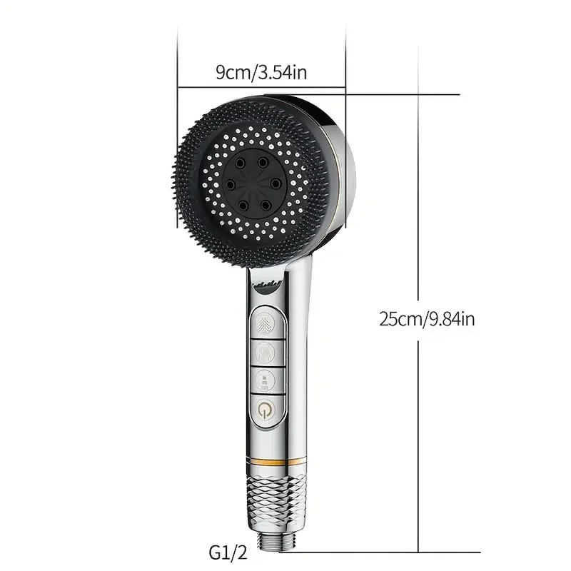 1pc Filtered Supercharged Shower Head Four-speed Adjustment With Water Seal Multi-functional Home Shower Bathroom Accessories image 6