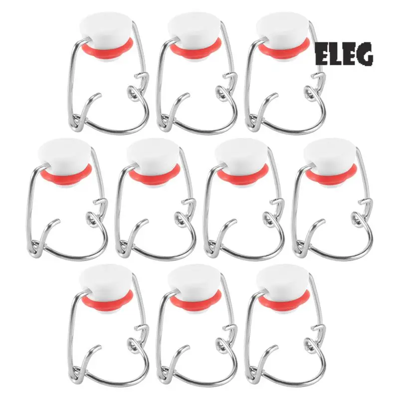 ELEG-Swing Top Glasflaschenverschlüsse Flip Bierflasche Swing Cap für Grolsch Style Bierflasche Bier, Sodaflaschen, Homebrewing 10 Stück