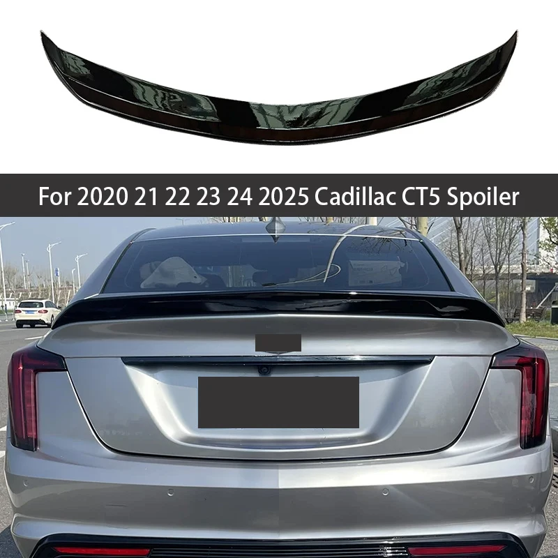 

For 2020-2025 Cadillac CT5 Rear Wing V Version Air Splitter Rear Cover Tail Wing Body Modified Kits Car Rear Trunk Spoiler Wing