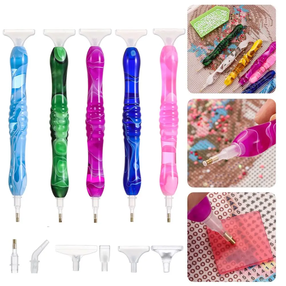 DIY Cross Stitch Sewing Accessories Resin Diamond Painting Pen Point Drill Pen 5D Diamond Painting Resin Pen