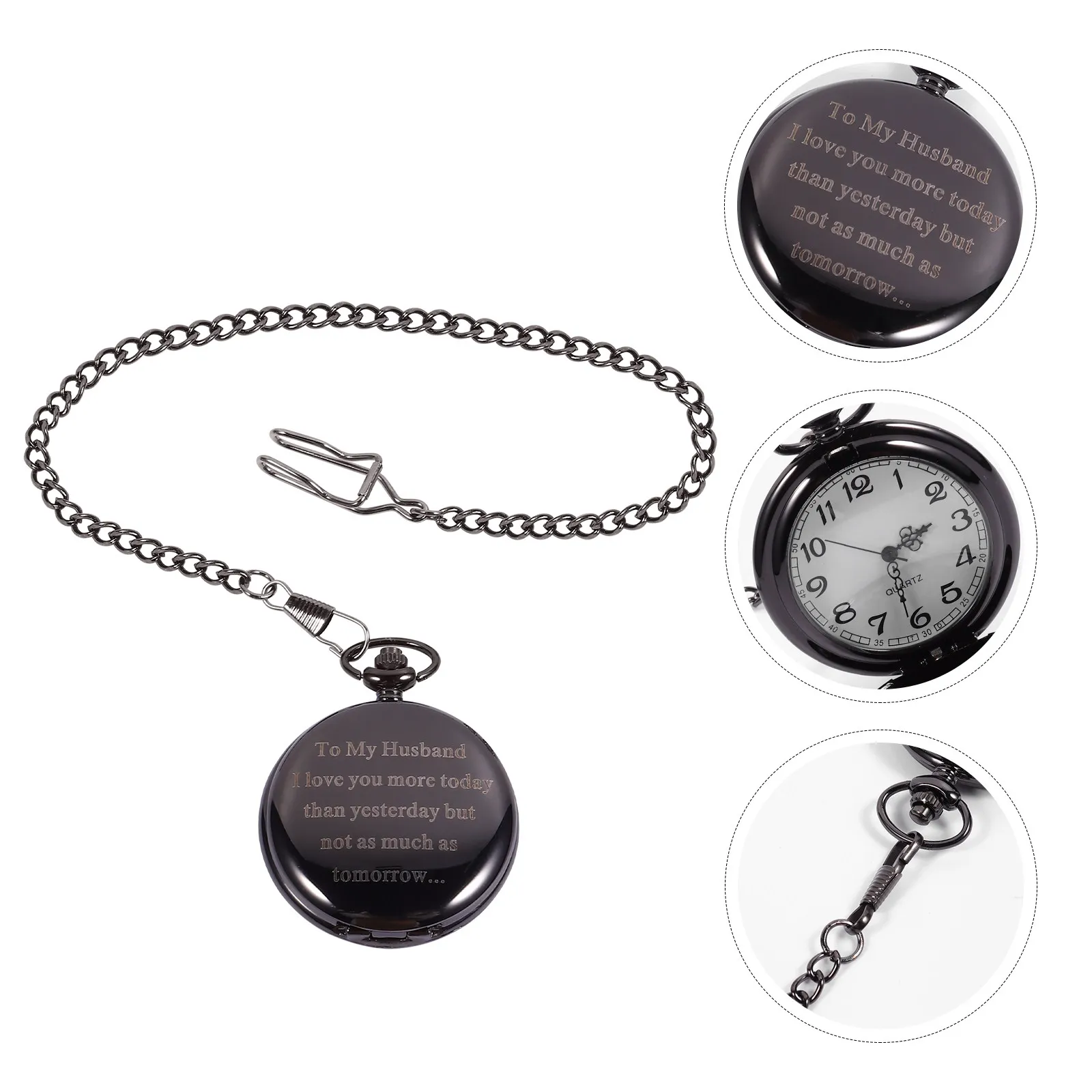 Watch Quartz Movement Exquisite Vintage Design Alloy Case Elegant Timepiece for Men Women Detachable Chain Retro