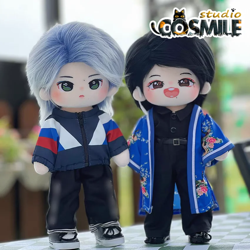 The Untamed Star Idol Xiao Zhan Wang Yibo ropa azul de hip-hop peluche 30cm muñecos de piernas largas ropa para el cuerpo BJYX GG