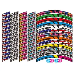 Bicycle Rim Stickers width 20mm MTB Road Bike Wheelset Decals Cycling Decorative Film 26 27.5 29 700C Generic Bike Accessories