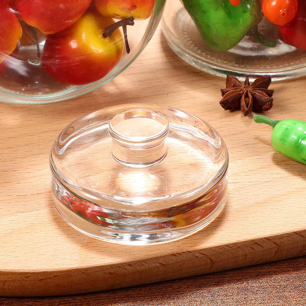 4Pcs Jar Glass Weights Wide Mouth Fermentation Canning Weights Heavy Food Storage for Home Jar Lids with Pour Spout