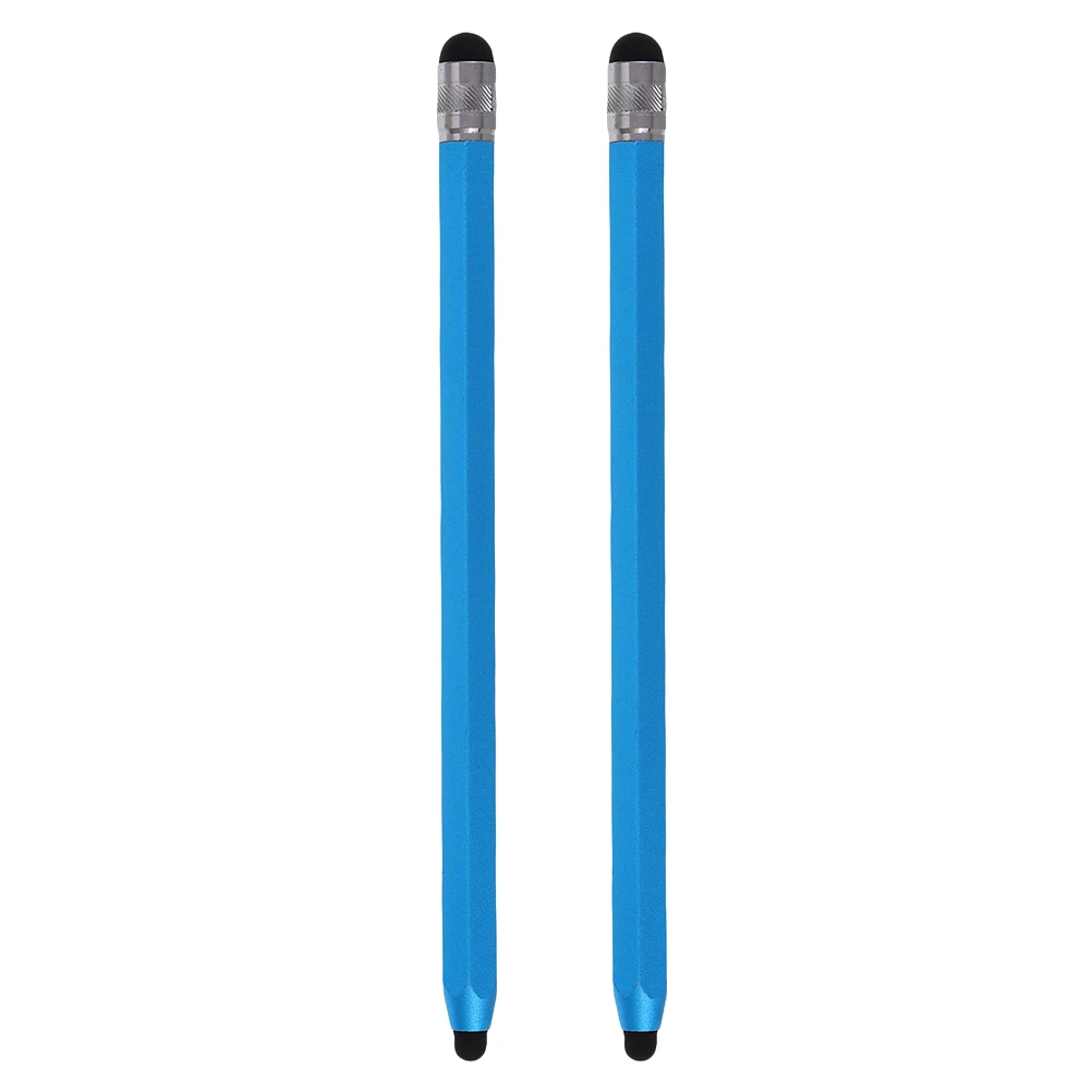 

2 pcs Dual-Head Capacitive Touch Screen Pen Replaceable Tip Stylus For Tablets Phones Universal Precision Portable Writing Tool
