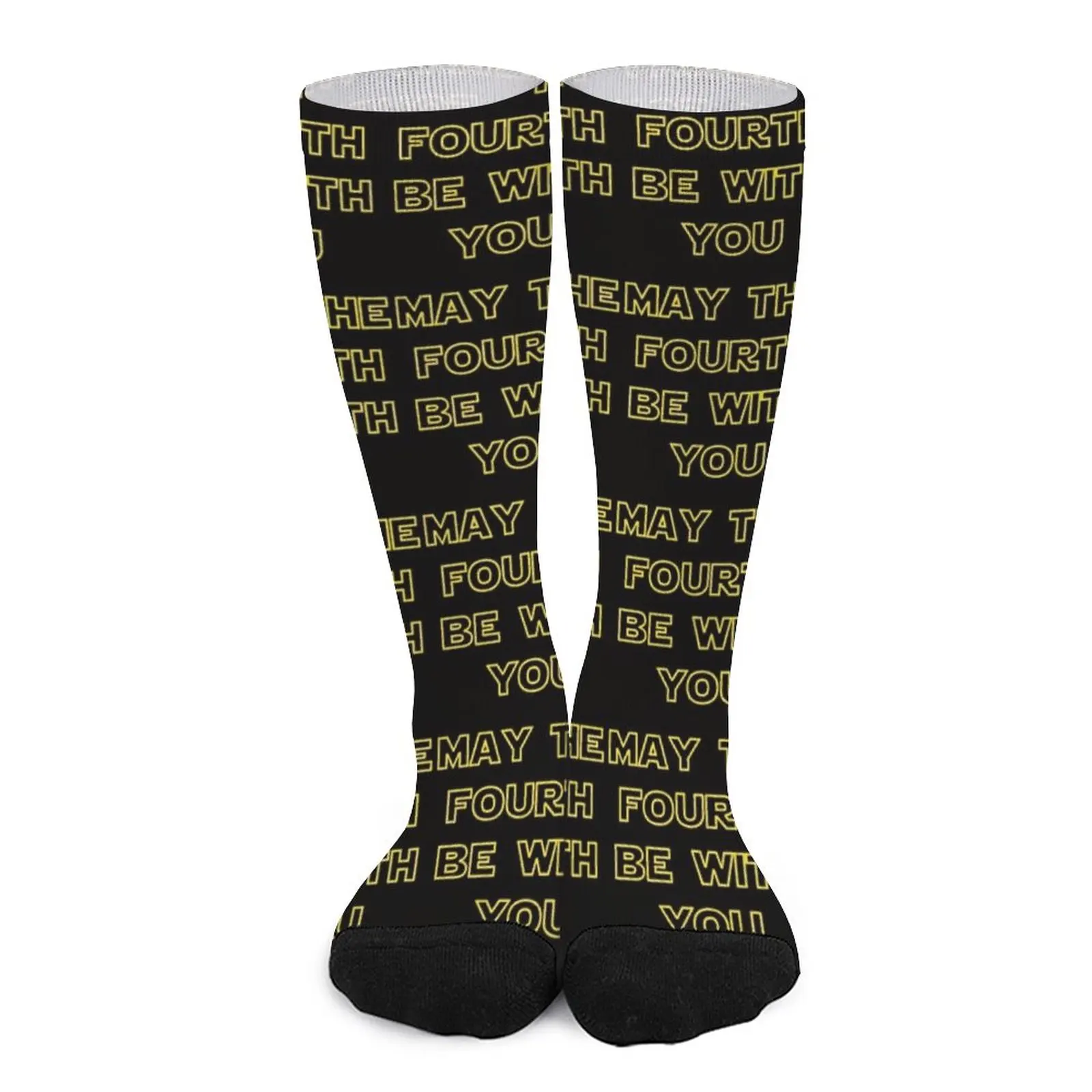 May the FOURTH be with you Socks Run funny sock golf Crossfit socks