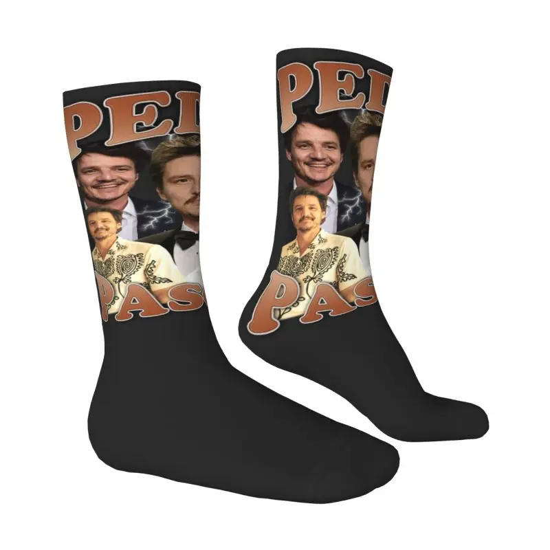 Vintage Pedro Pascal Homage Men Women Crew Socks Unisex Fashion 3D Printed Dress Socks