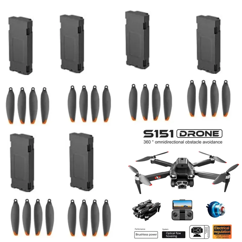 

S151 MAX Drone Battery S151 RC Drone Accessories 3.7V 2000mAh Battery/Blade For S151 MAX RC Drone Toy S151 Dron Battery Toys