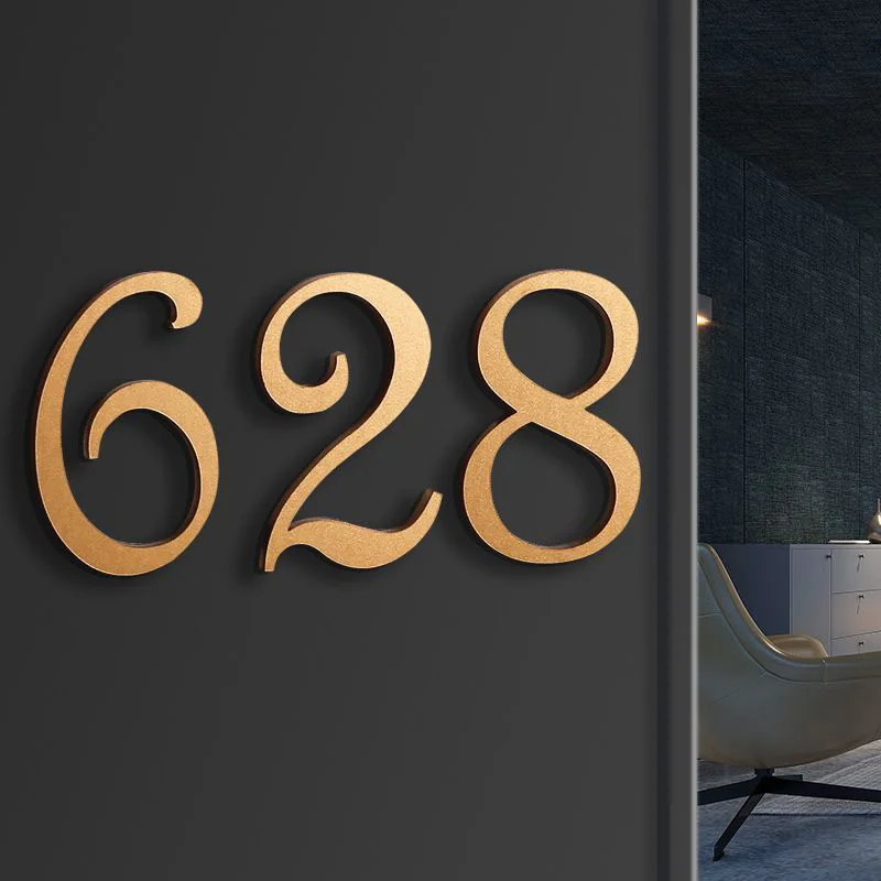 1pcs Hotel Room Mailbox Sign Acrylic Door Number Address Plaque Self Adhesive Modern House Number Number Plate Mailbox Number