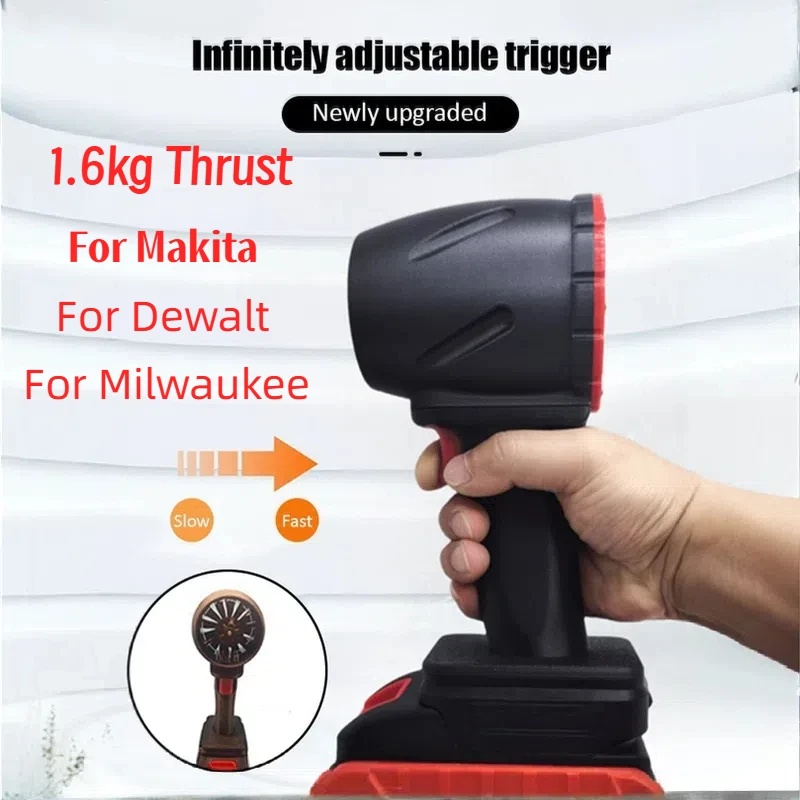 

1100W Car Violent Air Blower Powerful Handheld Turbo Jet Fan High Speed 64mm Brushless Motor Thrust 1600g Car Wash Air Gun Dryer