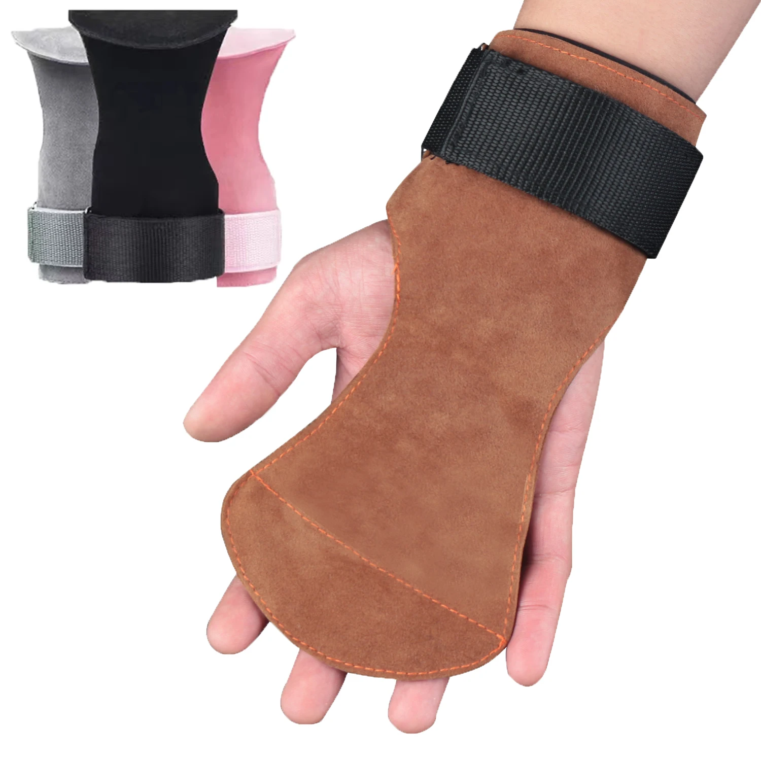 Guantes de PU antideslizantes para gimnasio, almohadillas de levantamiento de pesas, cinturón de entrenamiento, Crossfit, protección de Palma, 1/2 Uds.