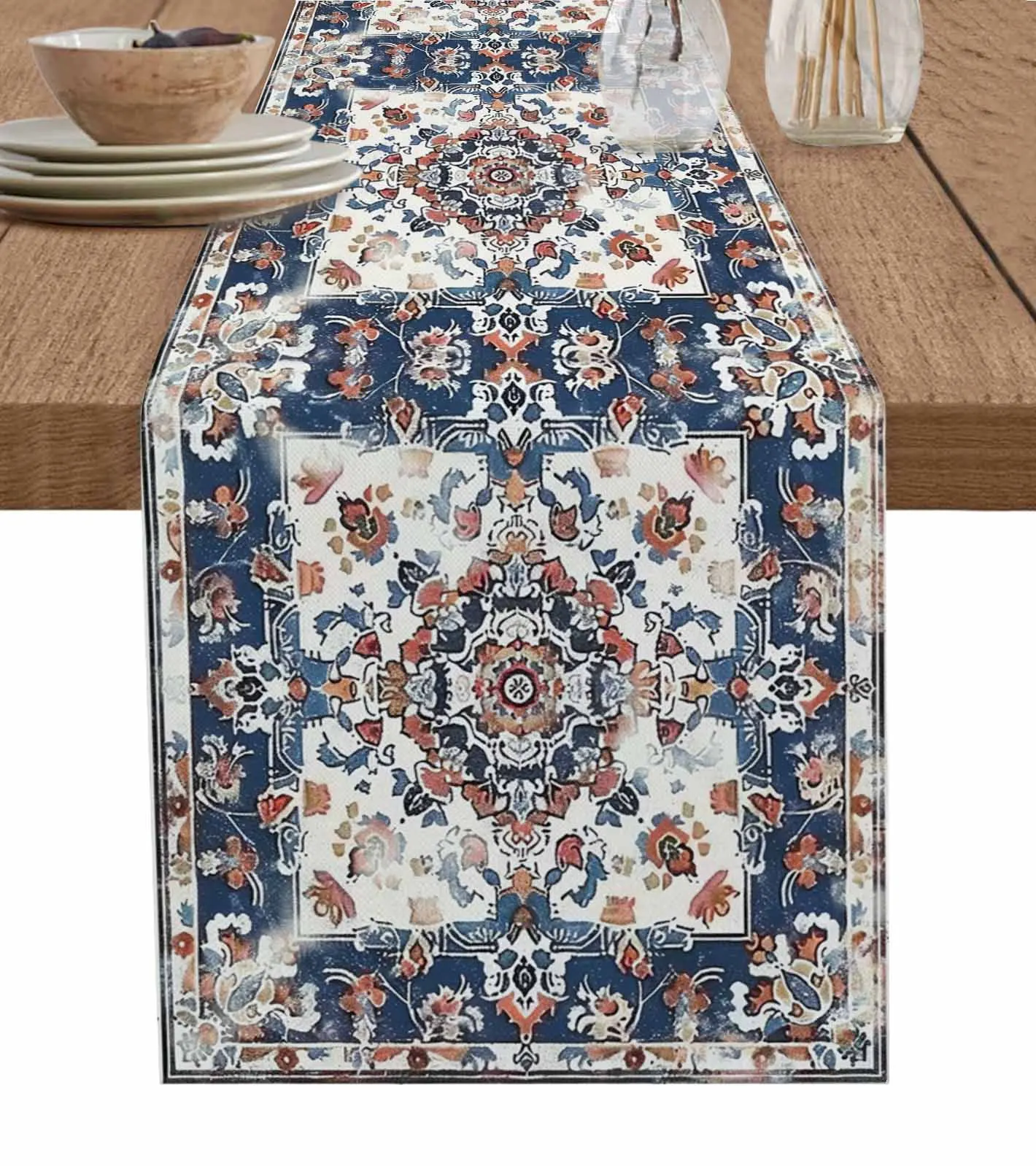 Bohemian Retro Patterns Table Runner Home Wedding Table Mat Centerpieces Decoration Dining Long Tablecloth