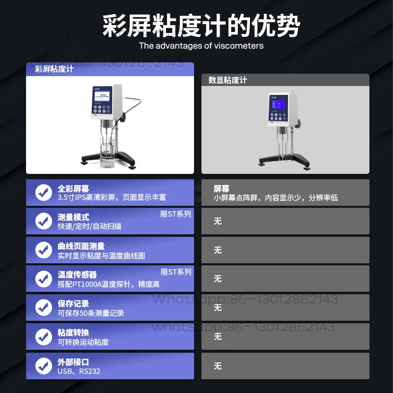 Digital Display Color Screen Viscometer NDJ-5S/8/9ST Resin Ink Paint Glue Rotary Viscosity Meter