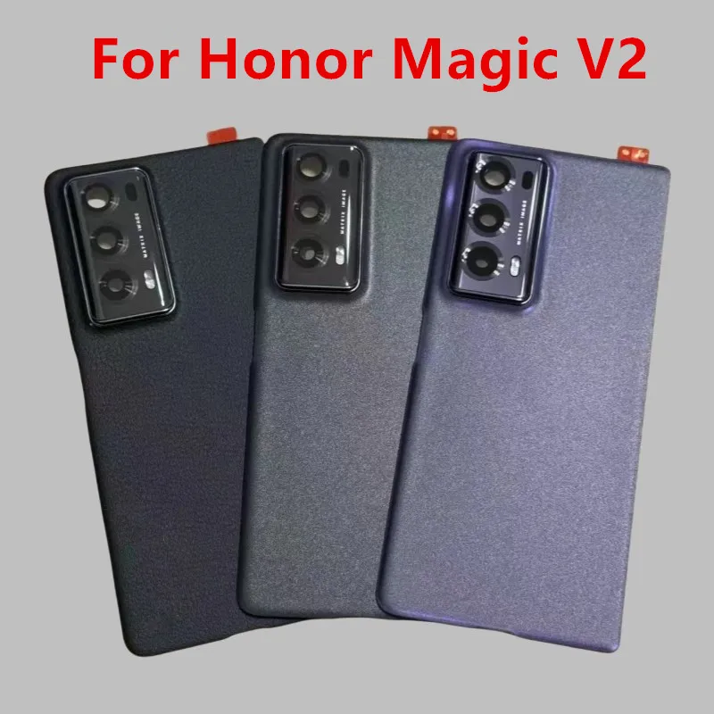 

MagicV2 V 2 Battery Back Cover For Honor Magic V2 Rear Housing Case Replace Phone Repair Spare Parts + Camera Lens