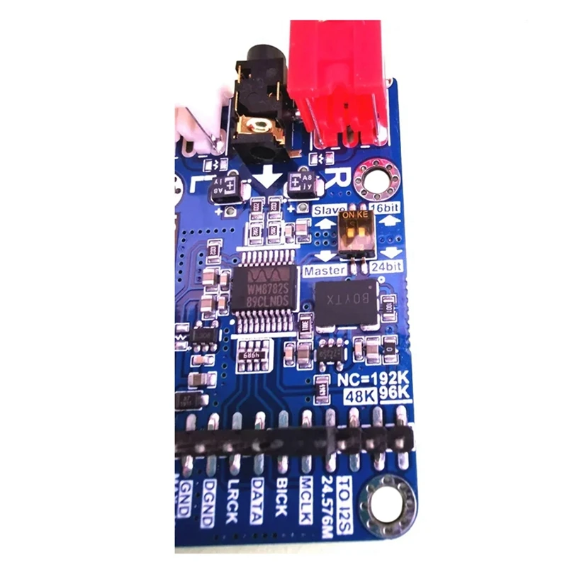 Dlhifi I2S ADC Hifi Audio Acquisition Card Module WM8782S Master Slave Mode Development Board 24BIT 192K 96K 48K Blue 1 Piece