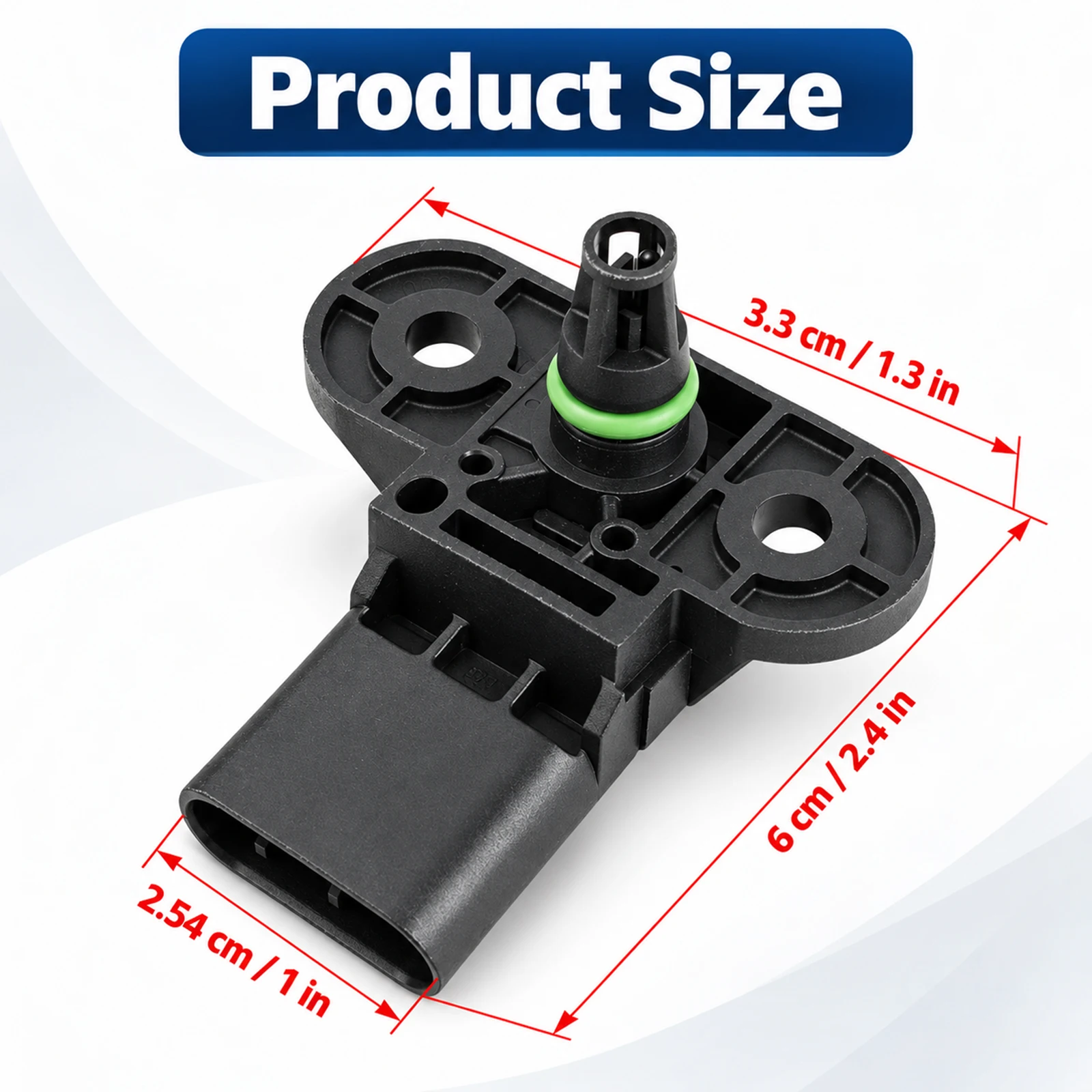 OE# 03C906051F 03C906051 Manifold Air Pressure MAP Sensor For VW Beetle Golf Jetta Audi A1 A2 A3 A4 A5 A6 A7 A8 Q3 Q5 Q7 - view 2