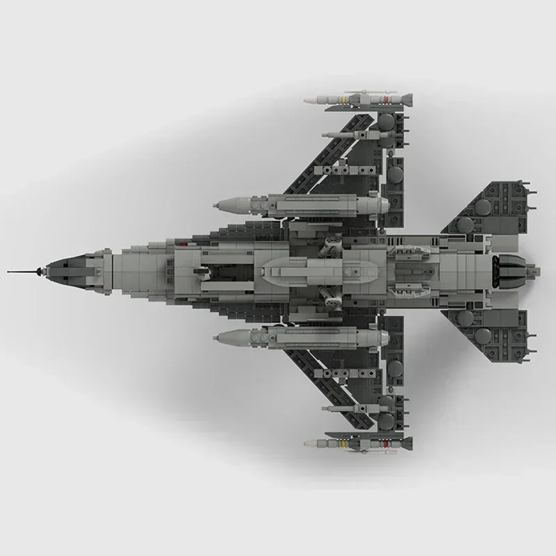 Klocki konstrukcyjne model wojskowy Moc F-16C Black Falcon Myśliwiec Technologia Modułowe Klocki Prezenty Zabawki Świąteczne Zestawy DIY Montaż