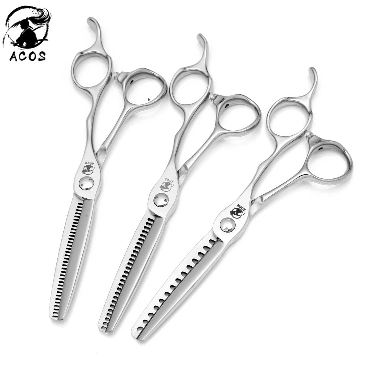 ACOS 6-inch Professional Hairdresser Reverse Blade Thin Hair Scissors VG10 Sharp Cutting Home Haircuts And Salon