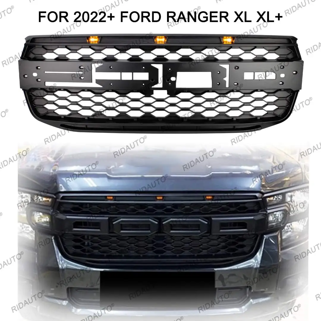 NEW 2022 2023 Next-Generation Front Grille With LED Light For FORD RANGER T9 Standard Version XL XL+ XLS