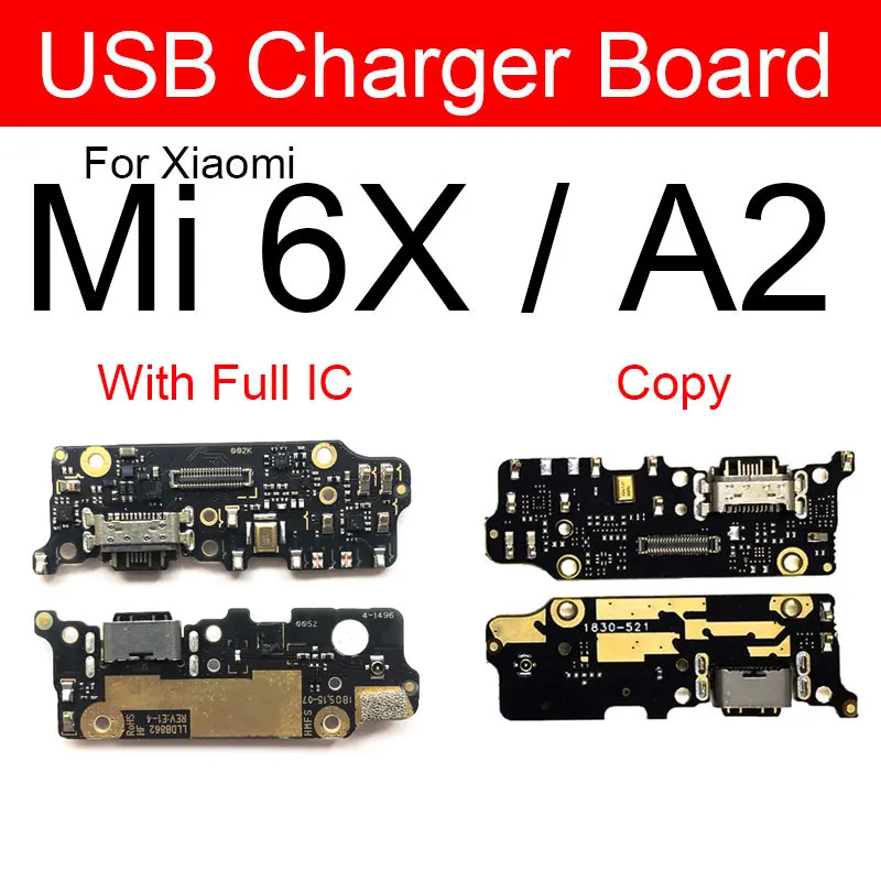 Usb Charging Jack Port Board For Xiaomi Mi 5 5c 5s Plus 5X 6 6X A1 A2 Usb Charger Dock Connector Board Module Replacement Parts