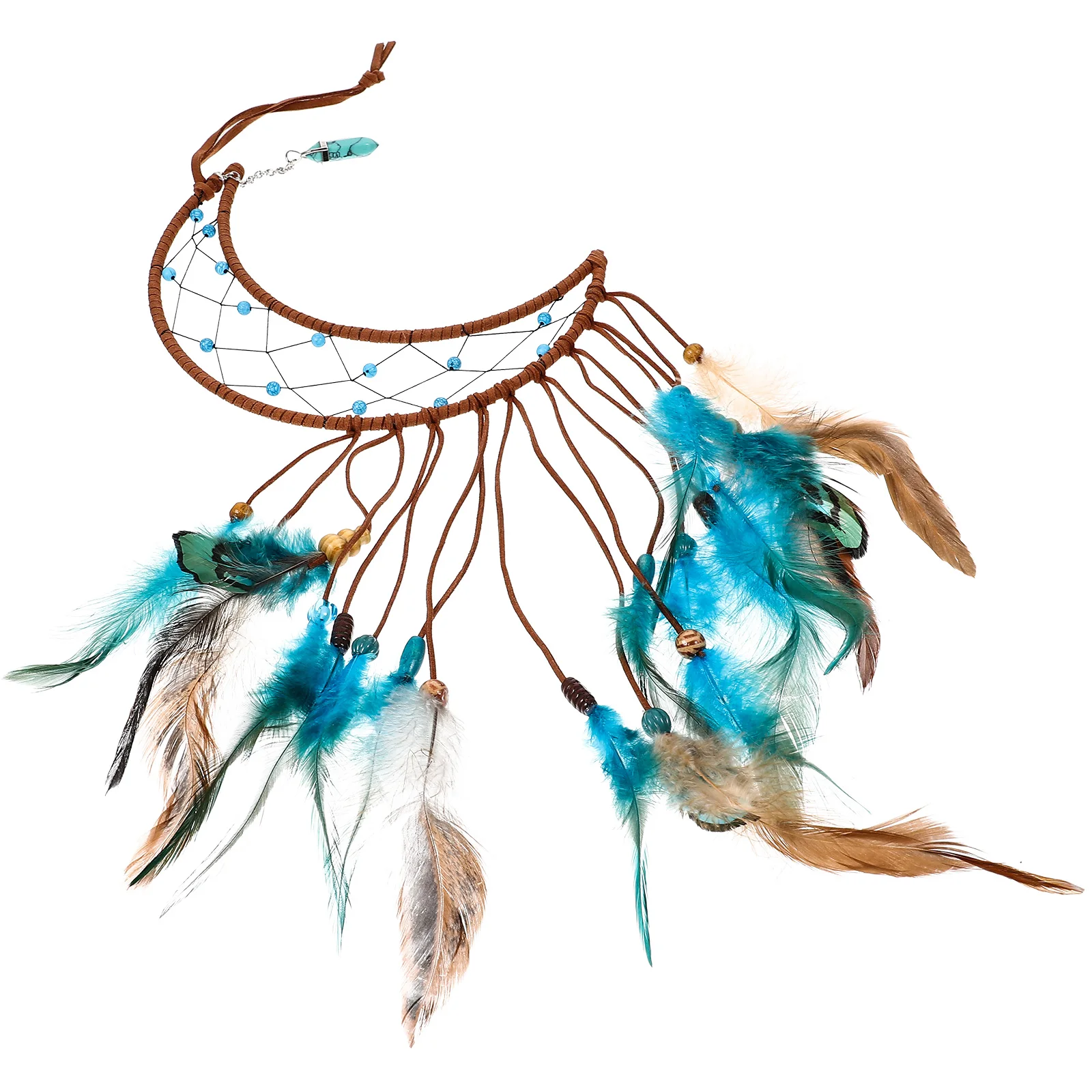 

Dream Catcher Wall Hanging Decoration Unique Pendant Plumes H made Home Decor Moon Hanging nament Yard Adorn Home