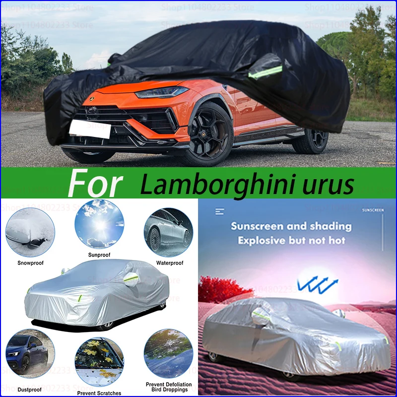 Outdoor Protection Full Car Covers Snow Cover Sunshade Waterproof Dustproof Exterior Black Car Cover For Lamborghini Urus