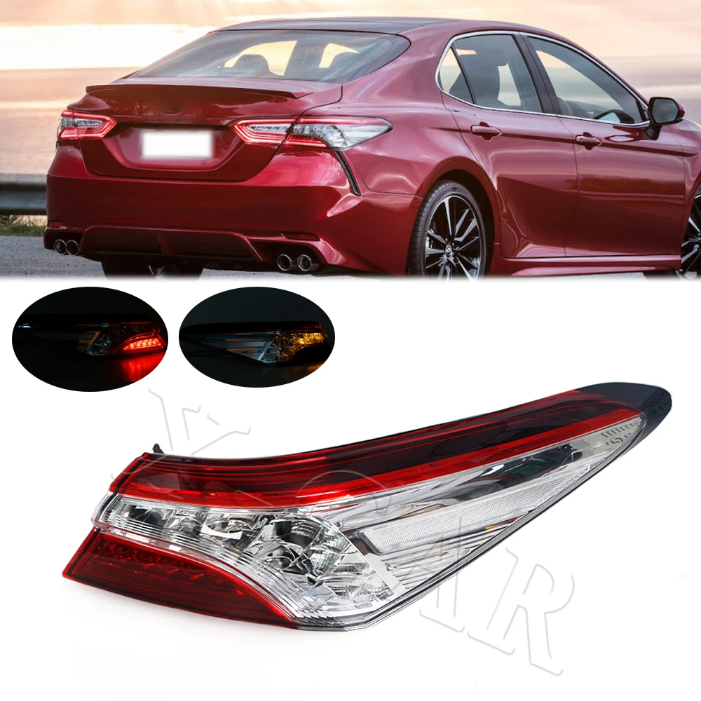 

For Car Rear Tail Light Left Right Outside LED Halogen Stop Brake Fog light Rear Fog Light For Toyota Camry 2018 2019 2020