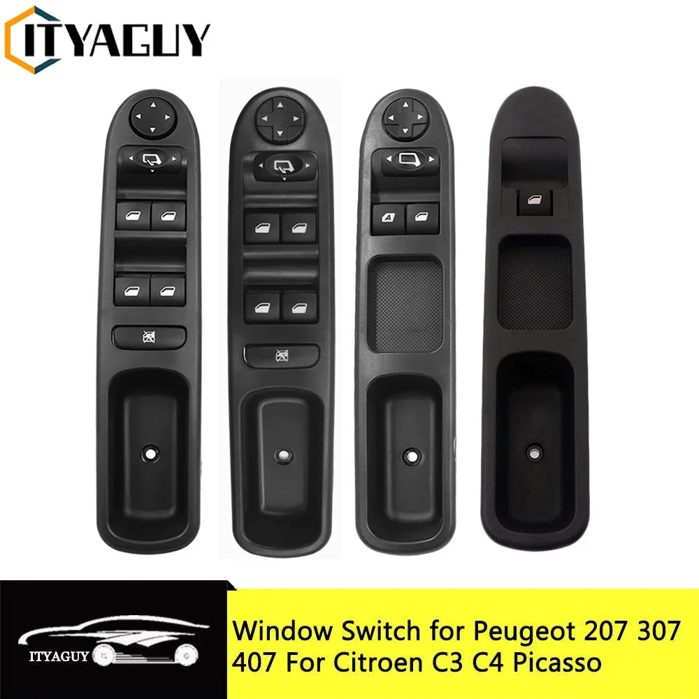 Elektryczny przełącznik sterowania szybami do Peugeot 207 307 do Citroen C3 Picasso 2000+ 6554KT 6554QC 6490EH 6490HQ 6554QF 6554QG