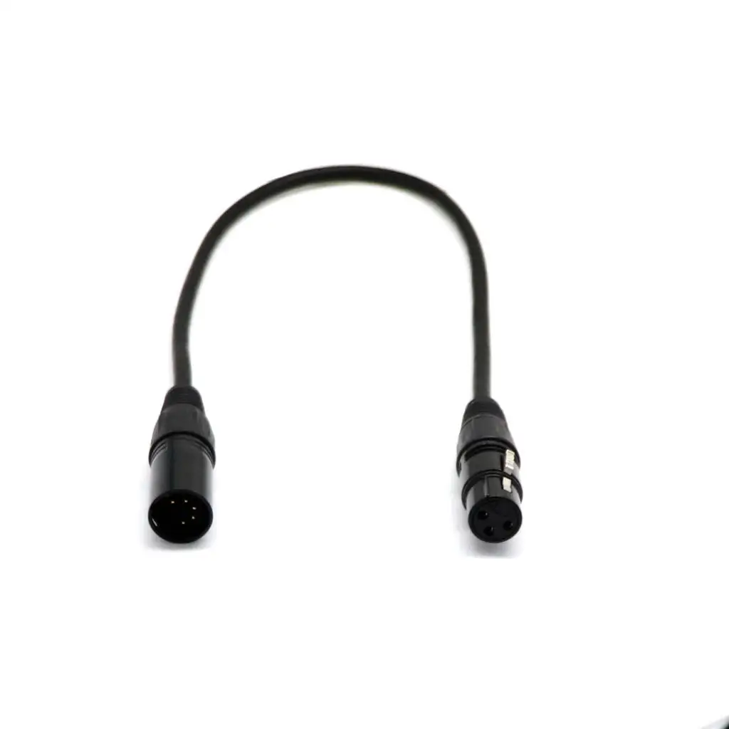 محول DMX 5-Pin DMX ذكر إلى 3-Pin XLR أنثى كابل محول سلك الرصاص