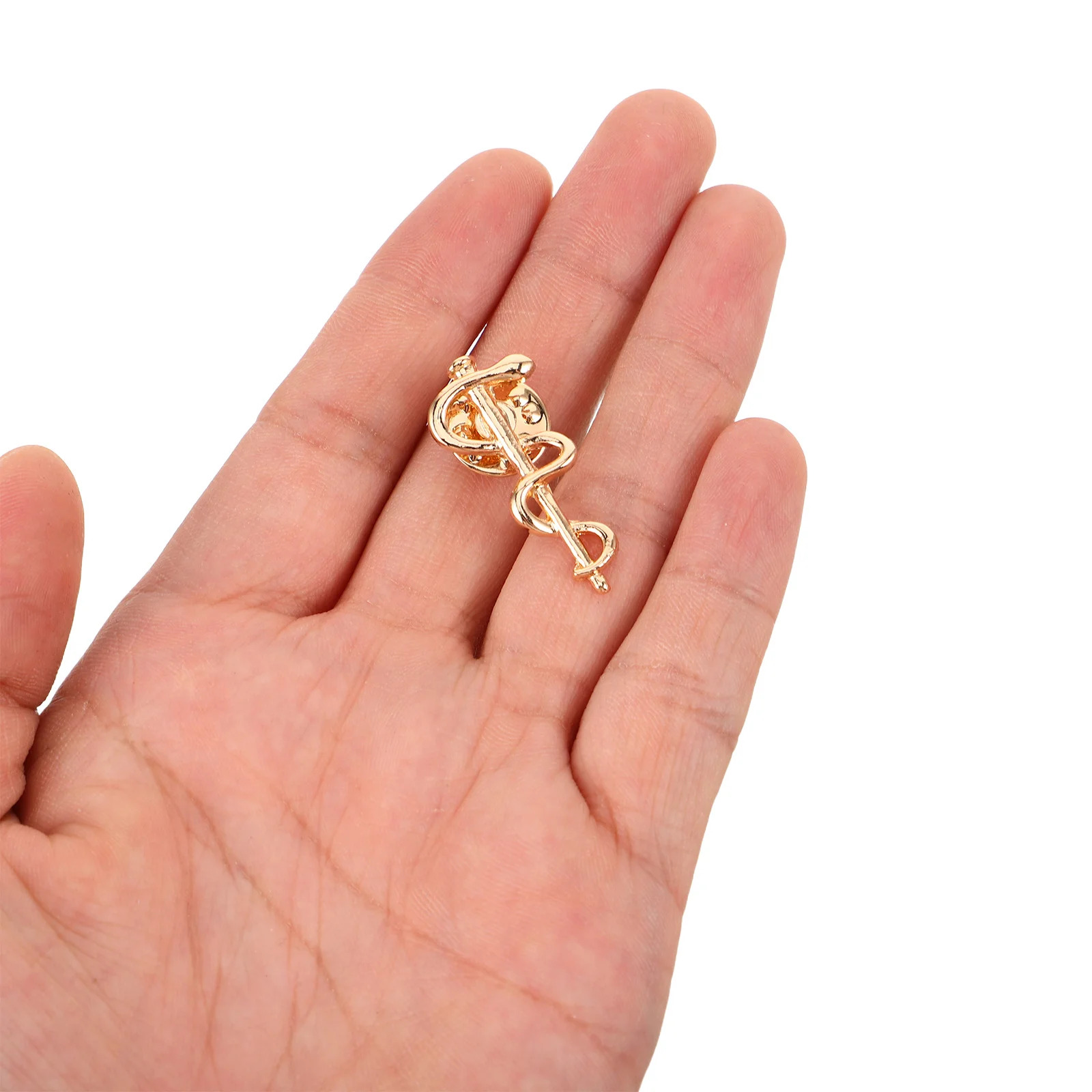 

10Pcs Snake Wrapped Brooch Pin Medical Symbol Nursing Badge Emblem for Doctors Nurses Coat Shirt Scarf Accessory