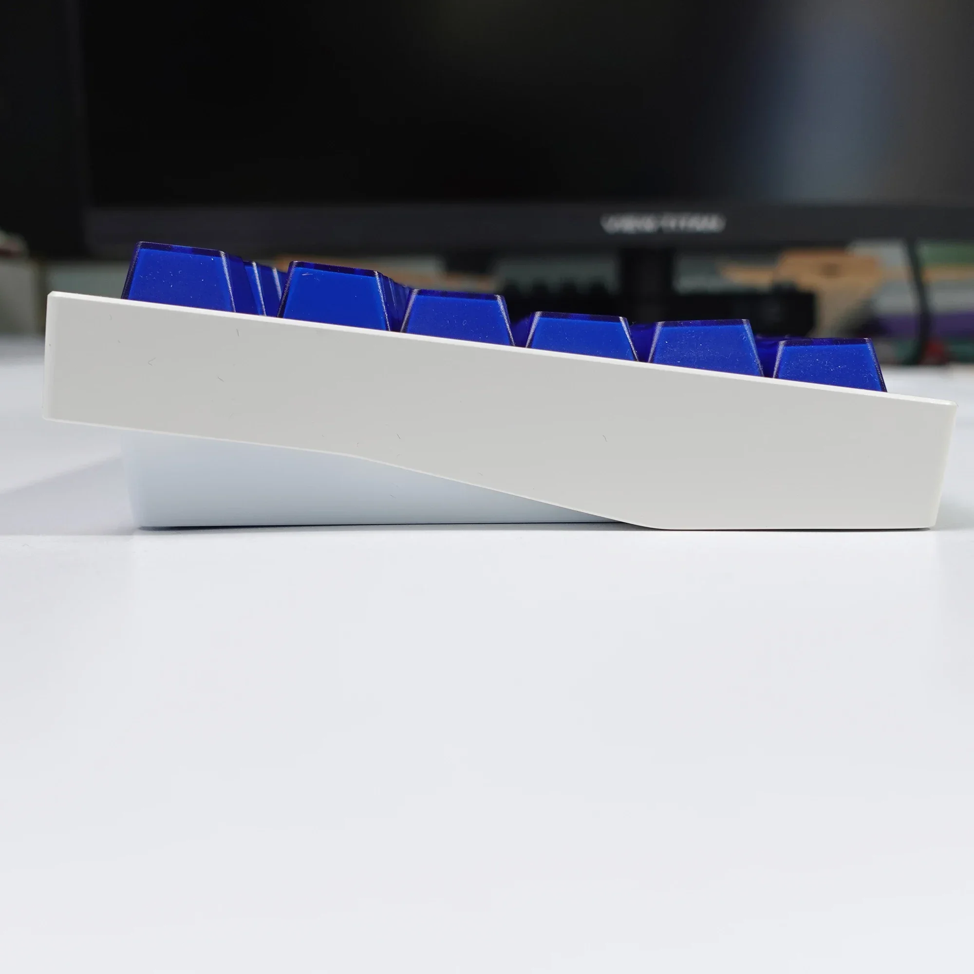 KBDiy 174 Keys PBT Cherry Profile Blue Jade Keycaps for Game Mechanical Keyboard Double Shot DIY for Aula F75 F87 F99 Key Caps