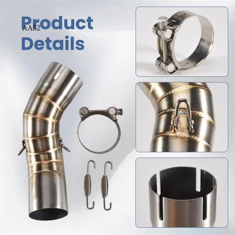 

AS-Motorcycle Motorbike Middle Exhaust Middle Mid Link Pipe Connector For Kawasaki Z900 2017-2018 Without Exhaust Muffler