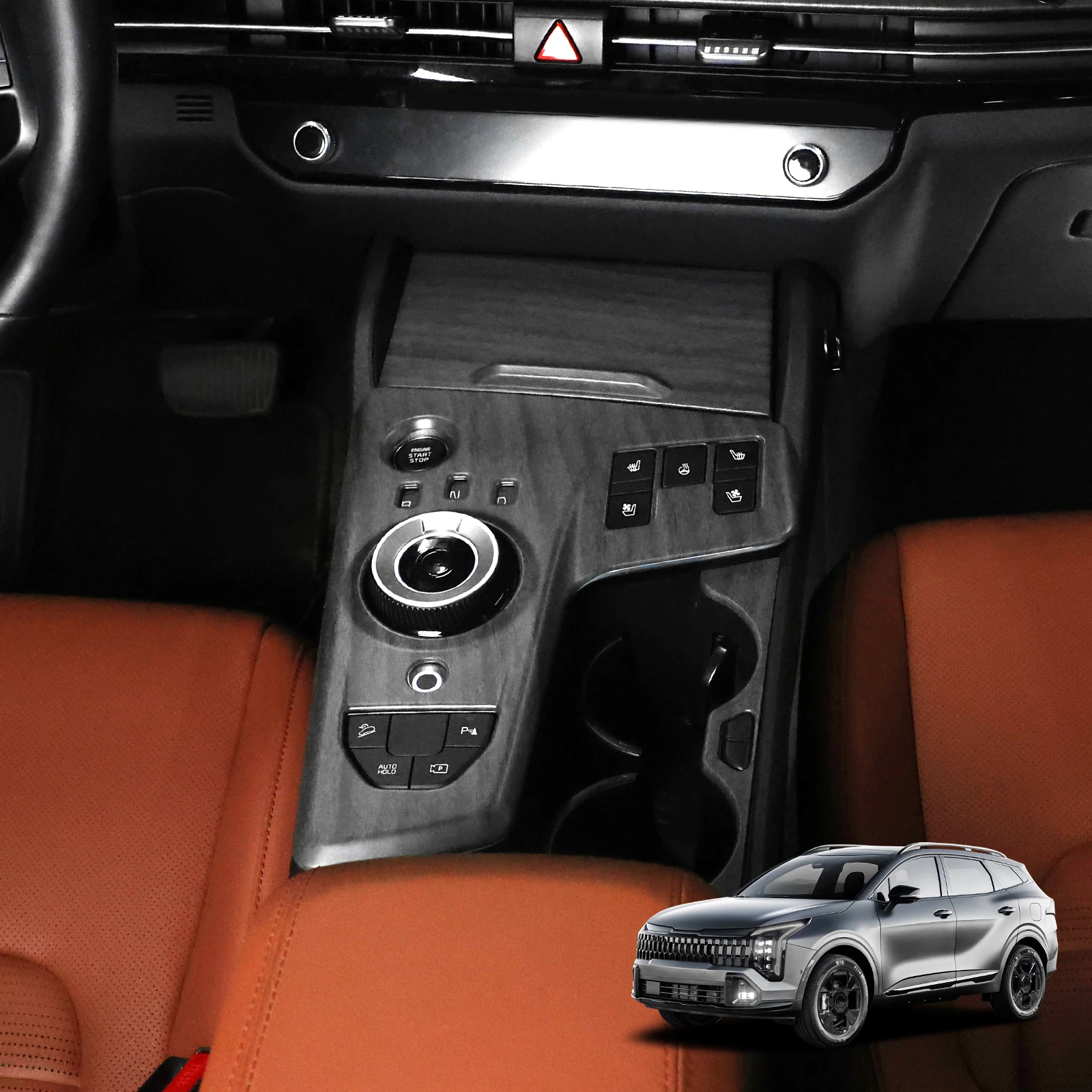 panneau-de-changement-de-vitesse-central-interieur-en-grain-de-bois-couvercle-decoratif-de-tasse-d'eau-pour-kia-sportage-nq5-pe-2026-deverrouillage-par-empreinte-digitale-ou-non