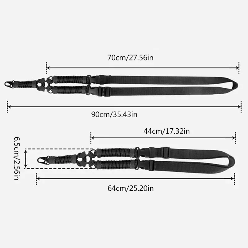 3 Point Bungee Tactic Guns Sling Airsoft Rifles Strapping Belt Militaries  Hunting Part Three-Point Guns Strap - view 3