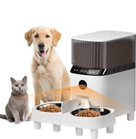 Double Stainless Steel Bowl 5L Automatic Cat Feeder Timed Dog Feeder Pet Food Dispenser For Pet Dry Food