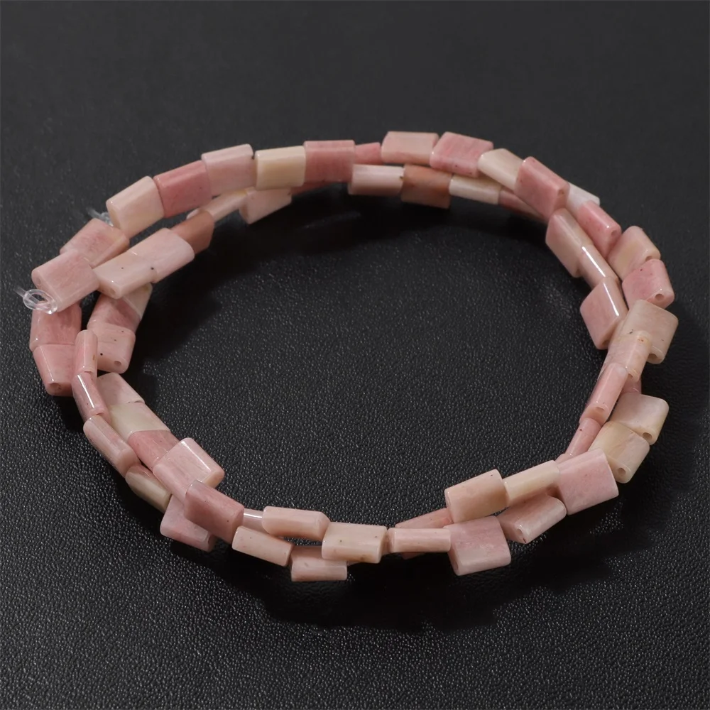 5MM Double Hole Square Bead Natural Tiger Eye Quartzs Imperial Jaspers DIY Beads For Jewelry Making Bracelet Necklace Handmade