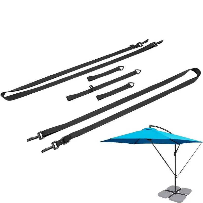 Wind Protection Umbrella Strap Protection Wind Stabilizer Patio Umbrella Strap Adjustable Polyester Fixed Band For Parasol Big