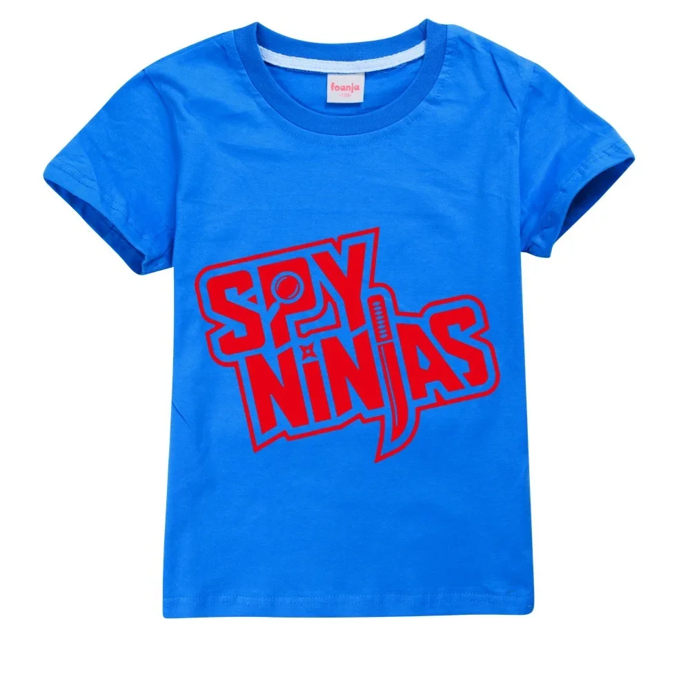 Neue Mode Jungen Spion Ninjas Kurzarm T-Shirt Kinder Pullover Mädchen T-Shirts Kleidung Kinder Brief gedruckt lässig Weihnachten Tops