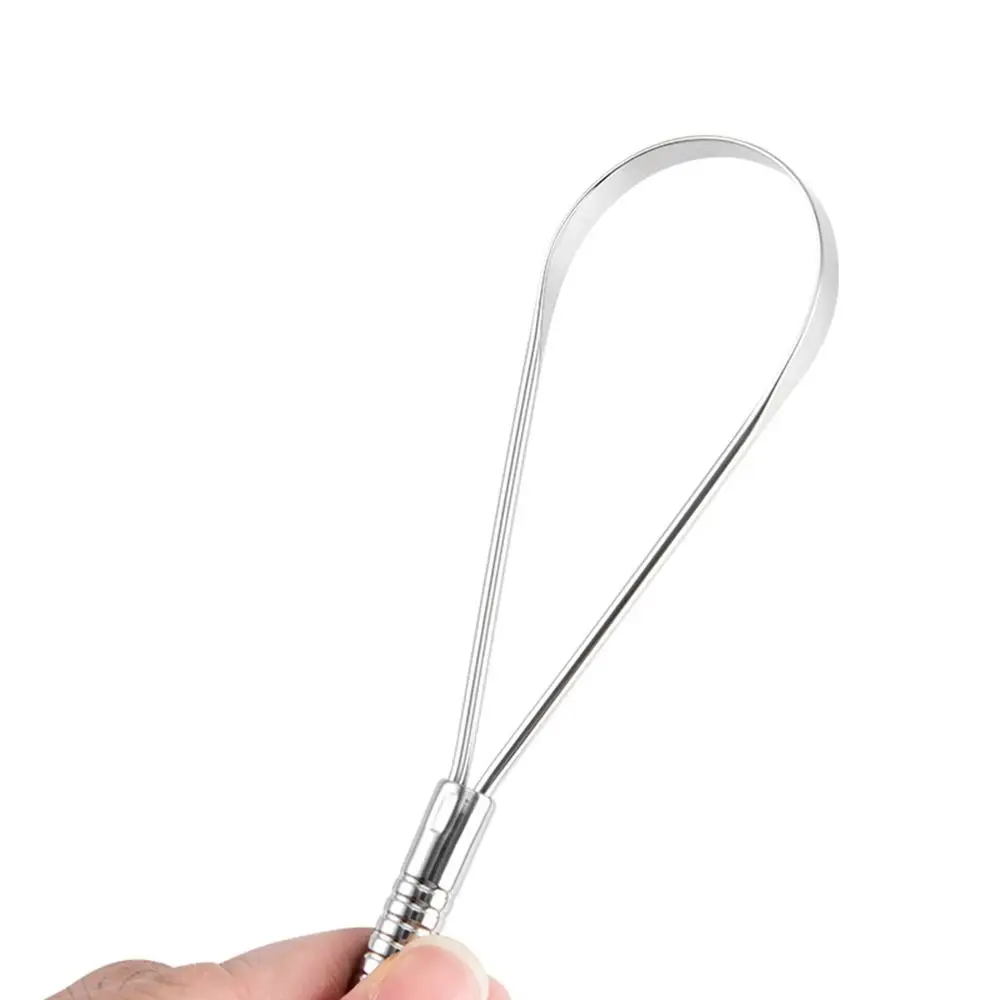 Raspador de língua de metal para mulheres, higiene oral antiferrugem, ferramenta de limpeza durável, em forma de U, leve, escova de limpeza de boca