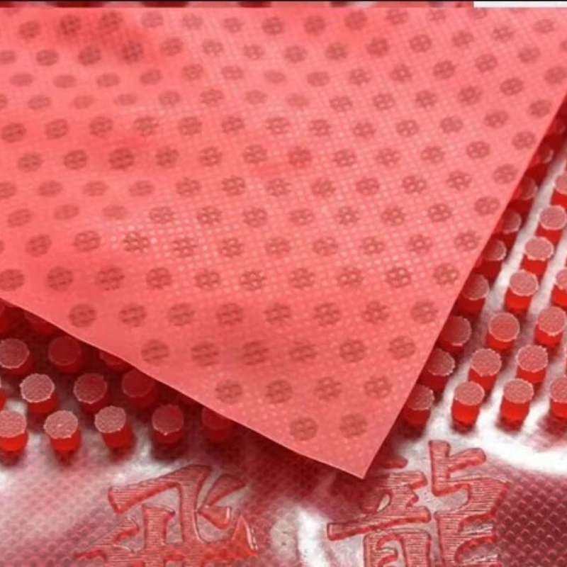 フライングドラゴン OX 卓球ラバーロングピンプルーペンパーティクル高さ 2.6 ミリメートル直径 2.5 ミリメートルレッド/ブラックピンポンラバー ITTF 承認